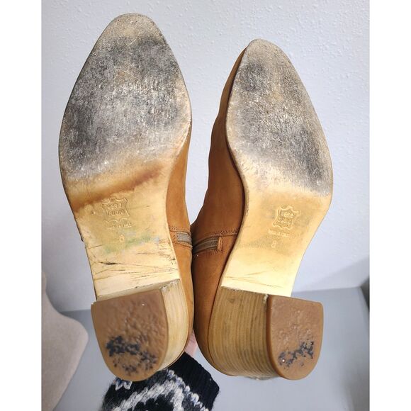 Bohemian 100% Leather Festival Italian Ankle Boots US 8 Made Italy Boho Western - Picture 7 of 9